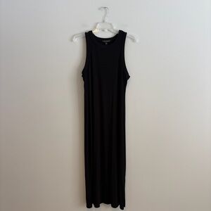 Banana Republic Classic Black Ribbed Maxi Dress
